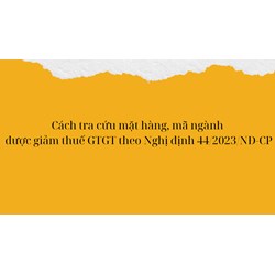 Cách tra cứu các mặt hàng, mã ngành được giảm thuế GTGT nhanh nhất