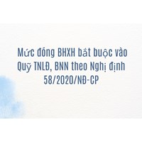 Mức đóng BHXH bắt buộc vào Quỹ TNLĐ, BNN theo Nghị định 58/2020/NĐ-CP