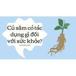 Củ sâm có tác dụng gì đối với sức khỏe?