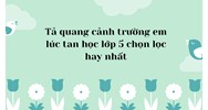 Tả quang cảnh trường em lúc tan học lớp 5 chọn lọc hay nhất