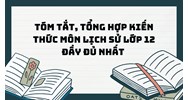 Tóm tắt, tổng hợp kiến thức môn Lịch sử lớp 12 đầy đủ nhất