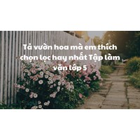 Tả vườn hoa mà em thích chọn lọc hay nhất Tập làm văn lớp 5