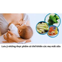 Lưu ý những thực phẩm có thể khiến các mẹ mất sữa