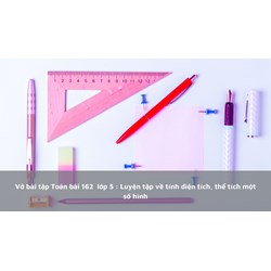 Vở bài tập Toán bài 162, lớp 5: Luyện tập về tính diện tích, thể tích một số hình