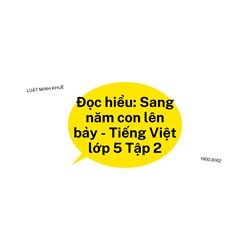 Đọc hiểu: Sang năm con lên bảy - Tiếng Việt lớp 5 Tập 2
