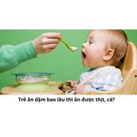 Trẻ ăn dặm bao lâu thì ăn được thịt, cá?