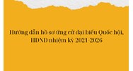 Hướng dẫn hồ sơ ứng cử đại biểu Quốc hội, HĐND nhiệm kỳ 2021-2026