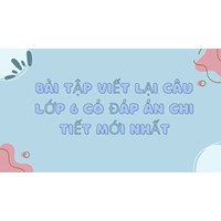 Bài tập viết lại câu Tiếng anh lớp 6 có đáp án chi tiết