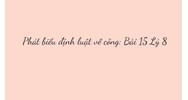 Phát biểu định luật về công: Bài 15 Vật lý lớp 8