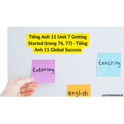 Tiếng Anh 11 Unit 7 Getting Started (trang 76, 77) - Tiếng Anh 11 Global Success
