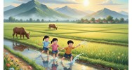 Tả cánh đồng quê sau cơn mưa lớp 5