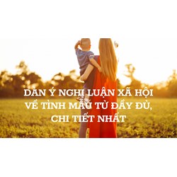 Dàn ý nghị luận xã hội về tình mẫu tử đầy đủ, chi tiết nhất