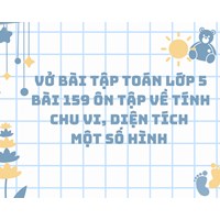 Vở bài tập Toán lớp 5 bài 159 Ôn tập về tính chu vi, diện tích một số hình