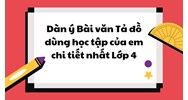 Dàn ý Bài văn Tả đồ dùng học tập của em chi tiết nhất Lớp 4
