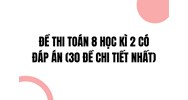 Đề thi Toán lớp 8 Học kì 2 có đáp án (30 đề chi tiết nhất)