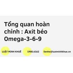 Tổng quan hoàn chỉnh : Axit béo Omega-3-6-9