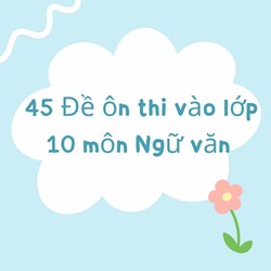 45 Đề ôn thi vào lớp 10 môn Ngữ văn