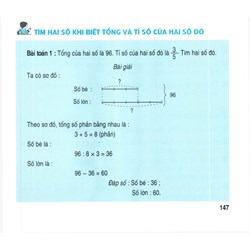 Toán lớp 4 trang 148 Luyện tập tìm hai số khi biết tổng và tỉ số của hai số đó