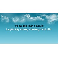 Giải Vở bài tập Toán lớp 5 bài 30: Luyện tập chung chương 1 chi tiết