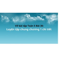Giải Vở bài tập Toán lớp 5 bài 30: Luyện tập chung chương 1 chi tiết