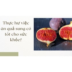 Thực hư việc ăn quả sung có tốt cho sức khỏe?