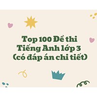 Top 100 Đề thi Tiếng Anh lớp 3 mới nhất (có đáp án chi tiết)