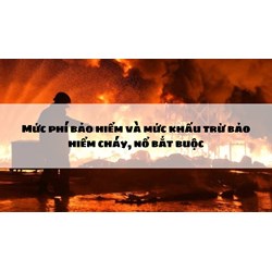 Mức phí bảo hiểm và mức khấu trừ bảo hiểm cháy, nổ bắt buộc