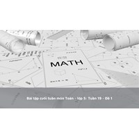 Bài tập cuối tuần môn Toán - lớp 5: Tuần 19 - Đề 1