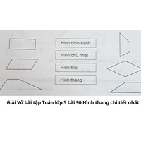 Giải Vở bài tập Toán lớp 5 bài 90 Hình thang chi tiết nhất