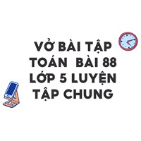 Vở bài tập Toán  bài 88 lớp 5 Luyện tập chung