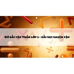 Vở bài tập Toán lớp 5 - bài 157: Luyện tập