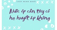 Nước ép cần tây có hạ huyết áp không ?