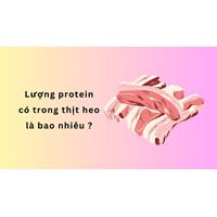 Lượng protein có trong thịt heo là bao nhiêu ?