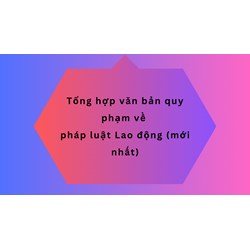 Tổng hợp văn bản quy phạm về pháp luật Lao động (mới nhất)