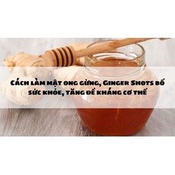 Cách làm mật ong gừng, Ginger Shots bổ sức khỏe, tăng đề kháng cơ thể