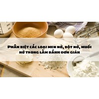 Phân biệt các loại men nở, bột nở, muối nở trong làm bánh đơn giản