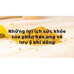 Những lợi ích sức khỏe của phấn hoa ong và lưu ý khi dùng