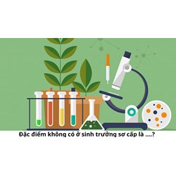 Đặc điểm không có ở sinh trưởng sơ cấp là ....?
