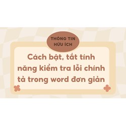 Cách bật, tắt tính năng kiểm tra lỗi chính tả trong word đơn giản