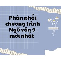 Phân phối chương trình Ngữ văn 9 theo quy định mới nhất