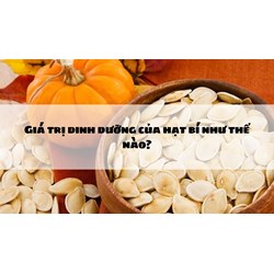 Giá trị dinh dưỡng của hạt bí như thế nào?