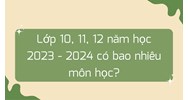 Lớp 10, 11, 12 năm học mới hiện nay có bao nhiêu môn học?