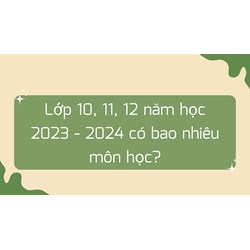 Lớp 10, 11, 12 năm học mới hiện nay có bao nhiêu môn học?