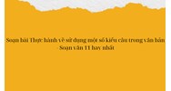 Soạn bài Thực hành về sử dụng một số kiểu câu trong văn bản - Soạn văn 11 hay nhất