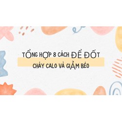 Tồng hợp 8 cách để đốt cháy calo và giảm béo