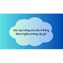 Các cây trồng chủ yếu ở Đông Nam Á gồm những cây gì?