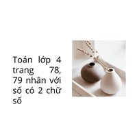 Giải Toán lớp 4 trang 78, 79 Nhân với số có hai chữ số Cánh diều