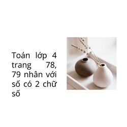 Giải Toán lớp 4 trang 78, 79 Nhân với số có hai chữ số Cánh diều
