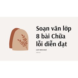 Soạn văn lớp 8 bài Chữa lỗi diễn đạt