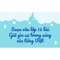 Soạn văn lớp 12 bài Giữ gìn sự trong sáng của tiếng Việt
